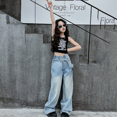 RM150424-4 طقم بناتي قطعتين ( بلوزة + بنطلون مميز قصة مودرن )