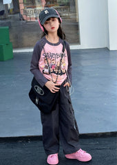 RM171223-40 طقم بناتي ( بلوزة قطنية + بنطلون كتان)