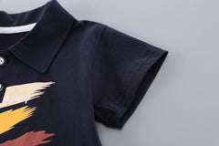 SSX220824-11 طقم قطن صيفي قطعتين ( بلوزة + شورت )