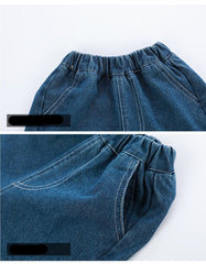 RM1227-22 طقم جينز ولادي مميز بجي قطعتين ( جكيت+ بنطلون)