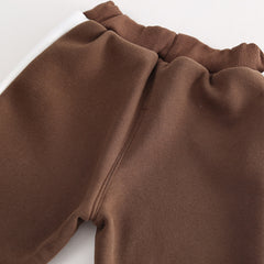 SSX220824-57 طقم ولادي شتوي تقيل مبطن فرو بالكامل قطعتين ( بلوزة + بنطلون)