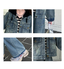 WZH191124-10 طقم جينز قطعتين (جكيت + بنطلون )