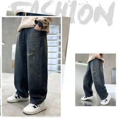 WZH301124-45 بنطلون ولادي جينز