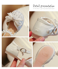 WDY260924-3 صندل بناتي مزين بالدانتيل والستراس واللولو