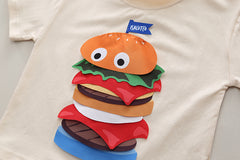 SSX220824-68 طقم ولادي قطعتين ( بلوزة + شورت)