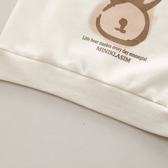 SSN040924-43 طقم ولادي قطن دافي خريفي ربيعي قطعتين (بلوزة + بنطلون )