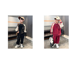 WZH301124-50 بدلة سبورت قطنية ربيعي خريفي قطعتين ( بلوزة + بنطلون)