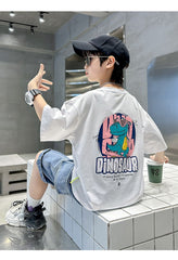 FU14042024-12 طقم ولادي صيفي قطعتين ( بلوزة + بنطلون)