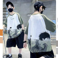 WZH301124-2 بلوزة رسم انمي فادي قطن اصلي 100%