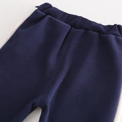 SSX220824-27 طقم ولادي شتوي تقيل مبطن فرو بالكامل قطعتين ( بلوزة + بنطلون)