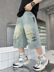WZH301124-11 شورت جينز ناعم وطويل