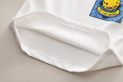 SSX220824-145 طقم ولادي 3 قطع ( جكيت جينز + بنطلون جينز + بلوزة )