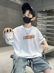 WZH301124-10 تيشيرت قطن أصلي ماركة ناروتو غسيل ولبس