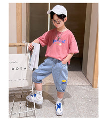 FU14042024-53 طقم ولادي قطعتين ( بلوزة + بنطلون)