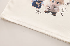 SSN040924-16 طقم صيفي قطن قطعتين ( بلوزة + بنطلون )