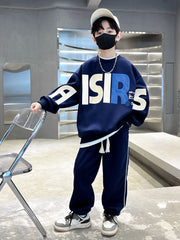 WZ261124-15 ترينج ولادي قطن خريفي ربيعي قطعتين ( بلوزة + بنطلون) خامة ممتازة