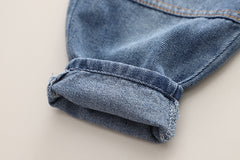 RM0608-15 طقم ولادي 3 قطع ( بلوزة + جكيت + بنطلون جينز )