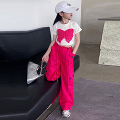 RM150424-20 طقم بناتي قطعتين ( بلوزة + بنطلون)