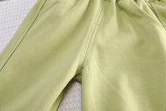 SSX220824-150 طقم ولادي قطن تقيل خريفي ربيعي ( بلوزة + بنطلون)