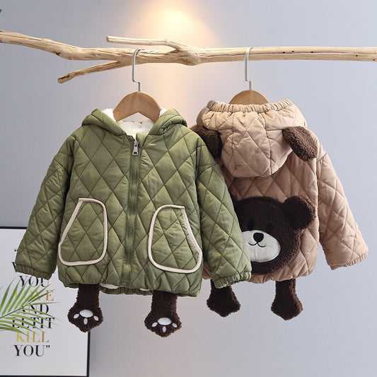 SSX220824-56 جكيت دبدوب ولادي مبطن فرو