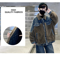 WZH301124-61 طقم شتوي ولادي قطعتين ( جكيت + بنطلون ) مبطن فرو تقيل بالكامل مناسب للثلج والاجواء شديدة البرد