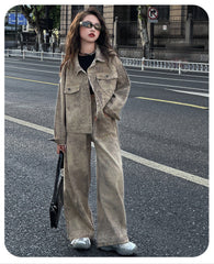 WZH191124-15 طقم جينز قطعتين ( جكيت + بنطلون)