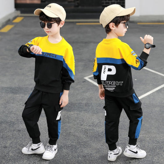 WZS040924-2 طقم سبورت قطن خريفي قطعتين ( بلوزة + بنطلون )