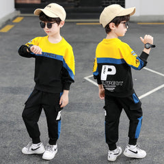 WZS040924-2 طقم سبورت قطن خريفي قطعتين ( بلوزة + بنطلون )