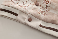 SSX220824-113 ترينج ولادي قطعتين خريفي ربيعي ( جكيت + بنطلون) مع اضاءة للديناصور