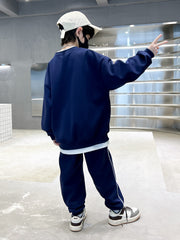 WZ261124-15 ترينج ولادي قطن خريفي ربيعي قطعتين ( بلوزة + بنطلون) خامة ممتازة