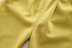 SSX220824-102 طقم قطن اصلي ربيعي خريفي قطعتين (بلوزة + بنطلون)