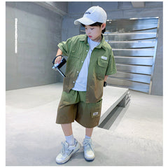 WZH301124-1 طقم صيفي قطعتين ( جكيت + شورت طويل)