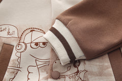 SSX220824-113 ترينج ولادي قطعتين خريفي ربيعي ( جكيت + بنطلون) مع اضاءة للديناصور