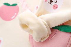 SSN040924-8B طقم شتوي بناتي قطعتين بطن فرو بالكامل ( بلوزة + بنطلون )