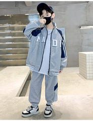 WZ261124-6 بدلة قطنية جودة ممتازة قطعتين ( جكيت + بنطلون)