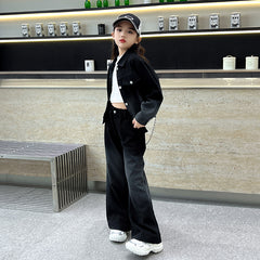 WZH191124-18 طقم جينز قطعتين ( جكيت + بنطلون)