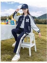 RM090424-28 طقم سبورت بناتي قطعتين ( جكيت + بنطلون )