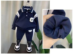 SSX220824-128 ترينج ولادي ربيعي قطعتين ( بلوزة + بنطلون)