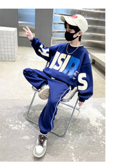 WZ261124-15 ترينج ولادي قطن خريفي ربيعي قطعتين ( بلوزة + بنطلون) خامة ممتازة