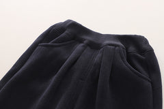 SSX220824-59  طقم ولادي شتوي تقيل مبطن فرو بالكامل قطعتين ( بلوزة + بنطلون)