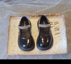 WDY260924-2 حذاء بناتي للأعياد والمناسبات مزين بالستراس