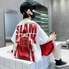 WZH301124-20 بردلة رياضية صيفية ماركة سلام دانك قطعتين ( بلوزة + شورت)