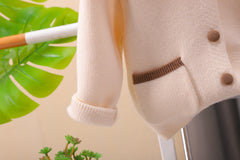 SSX220824-175 طقم بناتي صوف تقيل وناعم شتوي قطعتين ( جكيت + تنورة)