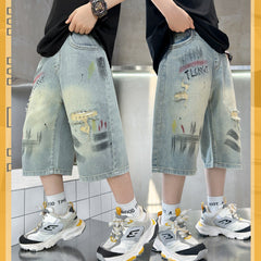 WZH301124-11 شورت جينز ناعم وطويل