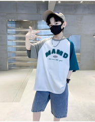 FU14042024-60 طقم ولادي صيفي قطعتين ( بلوزة + بنطلون)