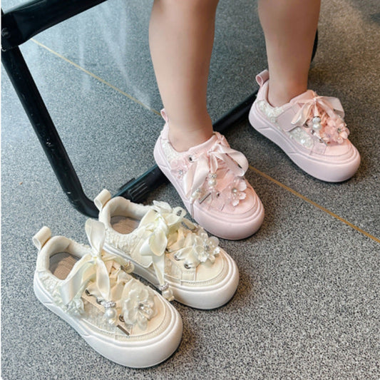 WDY260924-15 حذاء بناتي مورد فخم قالب مريح وطبي للمناسبات والاعياد