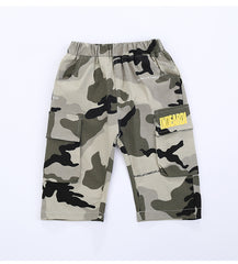 SS-2333B طقم ولادي كتان جيشي + بلوز قطنية