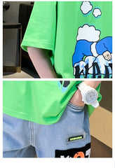 FU14042024-48 طقم ولادي قطعتين ( بلوزة + بنطلون)