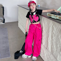 RM150424-20 طقم بناتي قطعتين ( بلوزة + بنطلون)