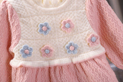 SSX220824-169 فستان بناتي صوف تقيل وناعم شتوي دافي